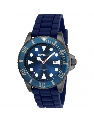 Invicta Men's Quartz Watch - Pro Diver Blue Dial Gunmetal Case Silicone Strap | 90306 l'évolution des habitudes 