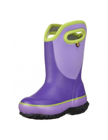 Bogs 72292 Kid's Slushie Solid Insulated Rain Boots, Purple Multi pas chere