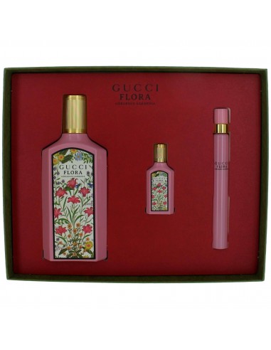 Gucci Women's EDP Spray Gift Set - Flora Gorgeous Gardenia Alluring Scent, 3 Piece destockage