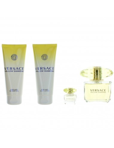 Versace Women's Personal Care Gift Set - Yellow Diamond Luxurious World, 4 Piece Jusqu'à 80% De Réduction