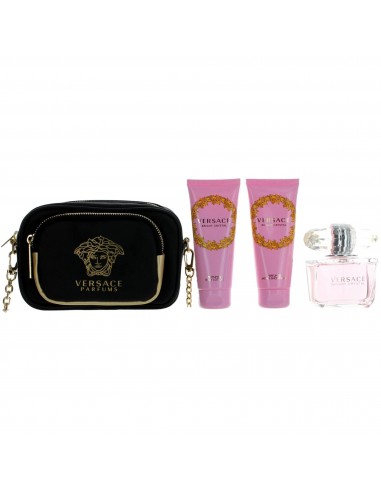 Versace Women's Gift Set with Purse  - Bright Crystal Refined Femininity, 4 Piece Les magasins à Paris