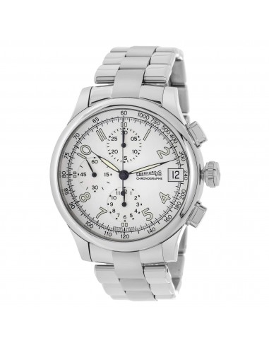 Eberhard & Co. Men's Watch - Traversetolo Chronograph White Dial Silver Bracelet | 31051.1 de l' environnement