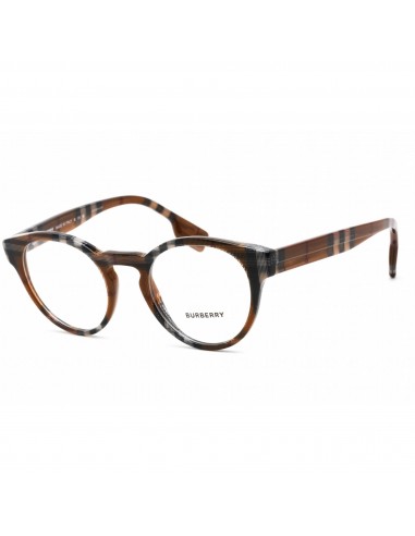 Burberry Men's Eyeglasses - Clear Lens Check Brown Plastic Round Frame | 0BE2354 3967 hantent personnes