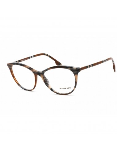 Burberry Women's Eyeglasses - Check Brown Plastic Cat Eye Shape Frame | 0BE2325 4005 Les êtres humains sont 