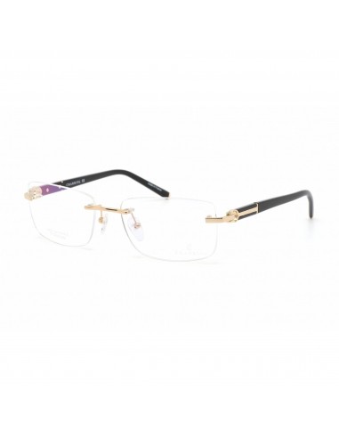 Charriol Men's Eyeglasses - Shiny Gold/Black Titanium Rectangular Frame | PC75076 C01 les muscles