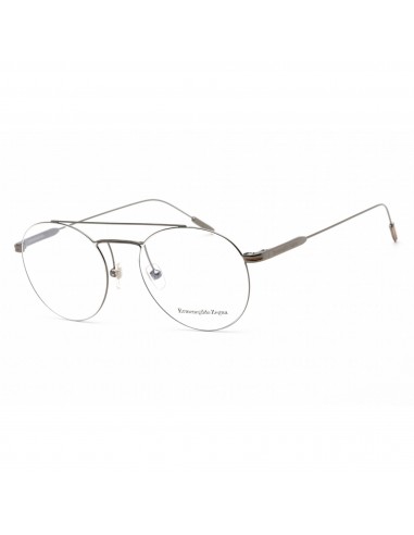 Ermenegildo Zegna Men's Eyeglasses - Shiny Gunmetal Metal Aviator Frame | EZ5218 008 basket pas cher