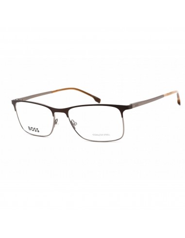 Hugo Boss Men's Eyeglasses - Brown Ruthenium Rectangular Frame | BOSS 1186 01OT 00 basket pas cher