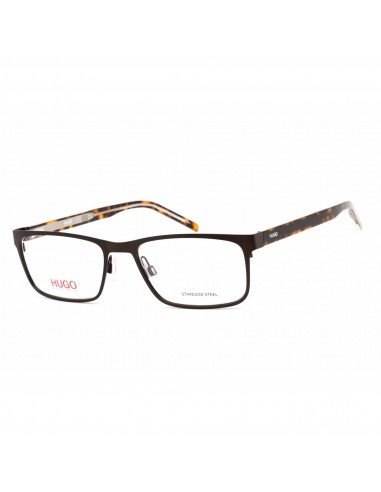 Hugo Men's Eyeglasses - Brown Havana Metal Rectangular Shape Frame | HG 1005 0HGC 00 offre 