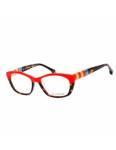 La Matta Women's Eyeglasses - Red/Havana Plastic Cat Eye Shape Frame | LMV3156 02-09 pour bénéficier 