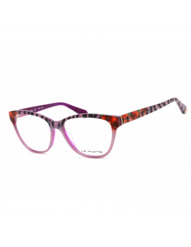 La Matta Women's Eyeglasses - Purple/Multi Plastic Cat Eye Shape Frame | LMV3208 03-09 Livraison rapide