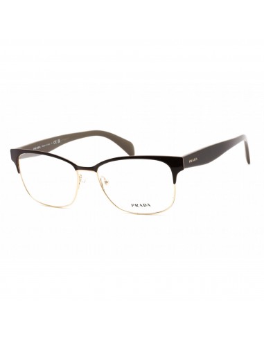 Prada Women's Eyeglasses - Dark Brown Metal Rectangular Shape Frame | 0PR 65RV DHO1O1 ouvre sa boutique