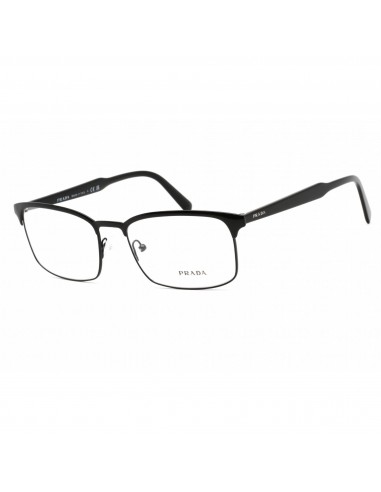 Prada Women's Eyeglasses - Clear Lens Black Metal Rectangular Frame | 0PR 54WV 1AB1O1 l'achat 