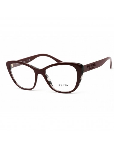 Prada Women's Eyeglasses - Bordeaux/Grey Havana Plastic Cat Eye | 0PR 04WV 07H1O1 Paris Déstockage Promo