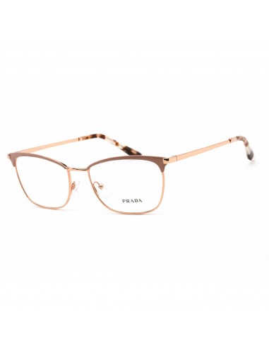 Prada Women's Eyeglasses - Pink Gold Metal Rectangular Shape Frame | 0PR 57WV YEP1O1 Dans la société mordern