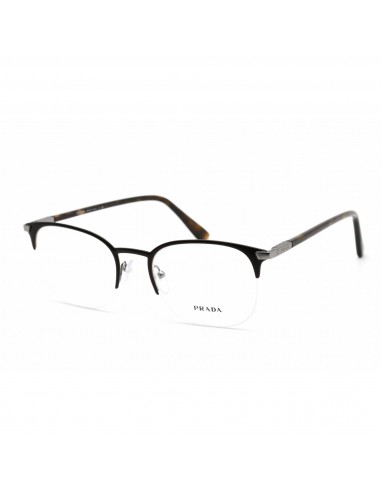 Prada Men's Eyeglasses - Matte Brown Metal Rectangular Shape Frame | 0PR 57YV 02Q1O1 Véritable concentré