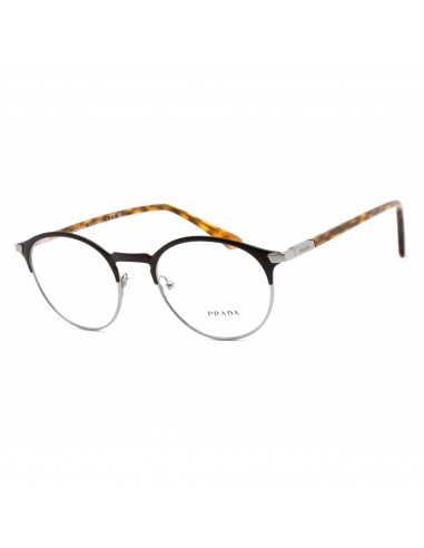 Prada Men's Eyeglasses - Clear Lens Matte Brown Metal Round Frame | 0PR 58YV 02Q1O1 2 - 3 jours ouvrés.