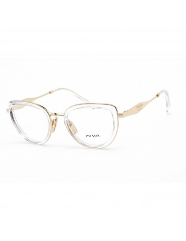 Prada Women's Eyeglasses - Crystal Plastic/Metal Round Shape Frame | 0PR 54ZV 2AZ1O1 pas cher chine