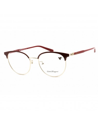 Salvatore Ferragamo Women's Eyeglasses - Light Gold/Burgundy Round Frame | SF2201 744 l'évolution des habitudes 