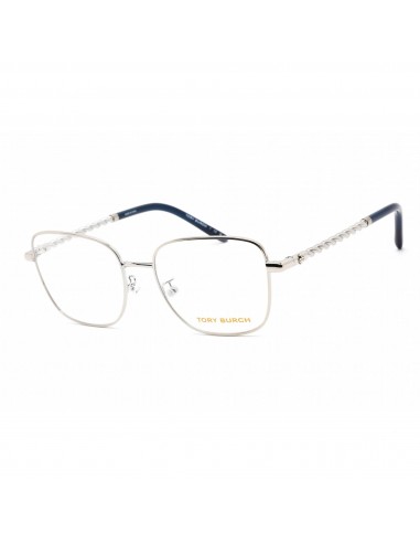 Tory Burch Women's Eyeglasses - Shiny Silver Metal Square Shape Frame | 0TY1077 3161 la livraison gratuite