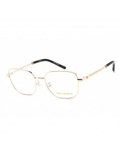 Tory Burch Women's Eyeglasses - Shiny Light Gold Metal Square Frame | 0TY1077 3252 votre