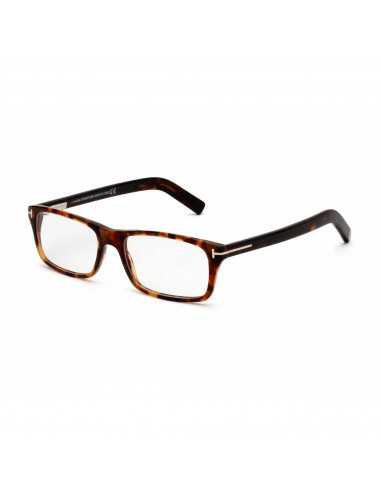 Tom Ford Unisex Eyeglasses - Coloured Havana Plastic Rectangular Frame | FT5663-B 055 chez Cornerstreet bien 