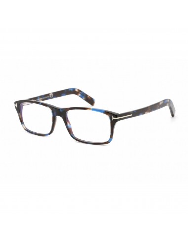 Tom Ford Men's Eyeglasses - Shiny Blue Havana Plastic Rectangular Frame | FT5663-B 056 votre restaurant rapide dans 