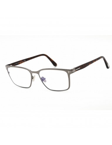 Tom Ford Men's Eyeglasses - Shiny Gunmetal Metal Rectangular Frame | FT5733-B 008 JUSQU'A -70%! 