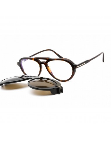 Tom Ford Women's Eyeglasses - Dark Havana Plastic Aviator Shape Frame | FT5760-B 052 les ctes