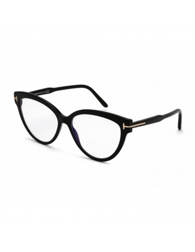 Tom Ford Women's Eyeglasses - Shiny Black Plastic Cat Eye Shape Frame | FT5763-B 001 en stock