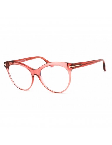 Tom Ford Women's Eyeglasses - Shiny Transparent Rose Acetate Cat Eye | FT5827-B 072 pas cher