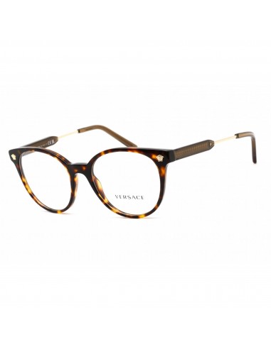 Versace Unisex Eyeglasses - Clear Lens Dark Havana Plastic Round Frame | VE3291 108 pas cheres