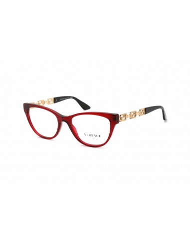 Versace Unisex Eyeglasses - Transparent Bordeaux Plastic Cat Eye Frame | 0VE3292 388 de l' environnement