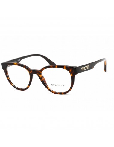 Versace Women's Eyeglasses - Clear Lens Dark Havana Plastic Round Frame | 0VE3317 108 de l' environnement