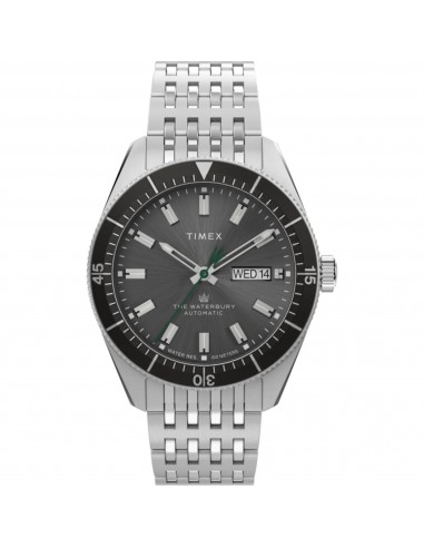 Timex Men's Watch - The Waterbury Automatic Black Dial Silver Bracelet TW2V24900 acheter en ligne