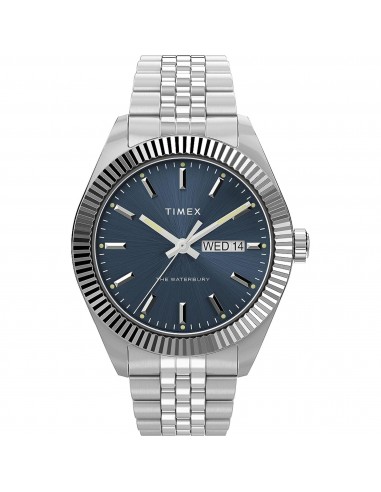 Timex Men's Watch - The Waterbury Blue Dial Stainless Steel Bracelet | TW2V46000 JUSQU'A -70%! 