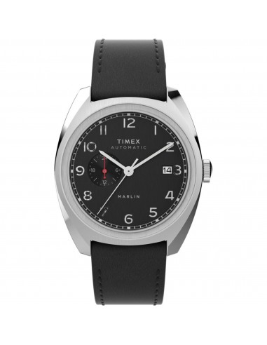 Timex Men's Watch - Marlin Automatic Date Display Black Leather Strap | TW2V62100 vente chaude votre 