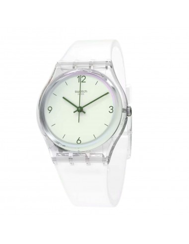 Swatch Women's Watch - Monthly Drops Swan Lake White Dial Silicone Strap | GE294 Toutes les collections ici