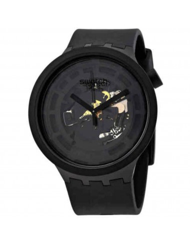 Swatch Unisex Watch - Bioceramic C-Black Swiss Quartz Semi Skeleton Dial | SB03B100 sélection de produits