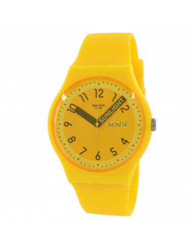 Swatch Unisex Watch - Pride Proudly Yellow Day-Date Silicone Strap Quartz | SO29J702 en ligne des produits 