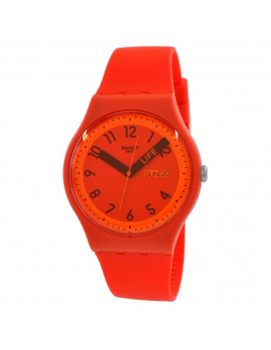 Swatch Unisex Watch - Pride Proudly Red Day-Date Silicone Strap Quartz | SO29R705 ouvre sa boutique