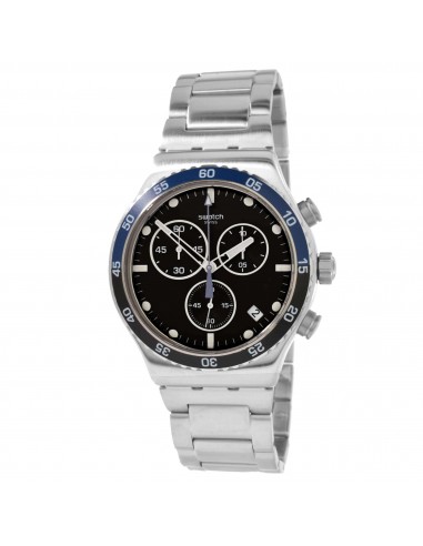 Swatch Unisex Watch - The May Collection Dark Blue Irony Black Dial Steel | YVS507G français