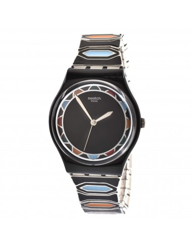 Swatch Women's Watch - Zainab Multicolored Geometric Accented Black Bracelet | GB282A prix pour 