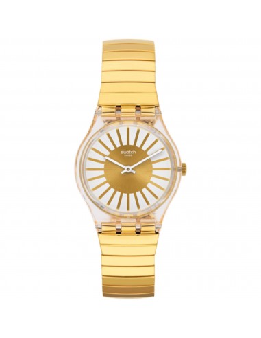 Swatch Unisex Watch - Rayon De Soleil Quartz Yellow Gold Steel Bracelet | GE248A En savoir plus