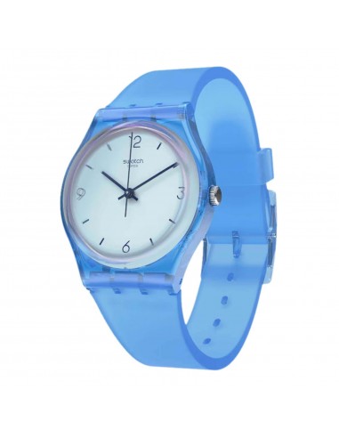 Swatch Unisex Watch - Monthly Drops Swan Ocean Quartz Blue Dial Rubber Strap | GS165 français