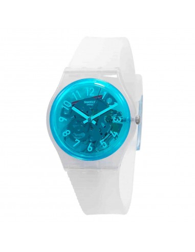 Swatch Unisex Watch - Monthly Drops Retro-Bianco Quartz Blue Skeleton Dial | GW215 acheter en ligne