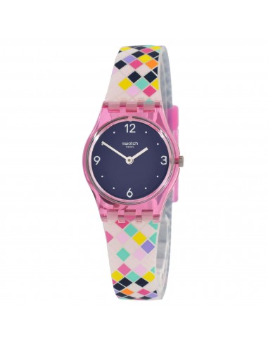 Swatch Women's Watch - Squarolor Quartz Multicolor Box Silicone Rubber Strap | LP153 votre