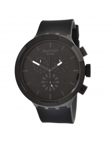 Swatch Unisex Watch - Big Bold Chrono Checkpoint Black Silicone Strap | SB02B400 Economisez 