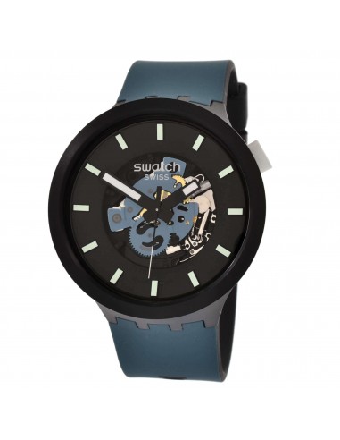 Swatch Unisex Watch - Monthly Drops Night Trip Quartz Semi-Skeleton Dial | SB03B107 Venez découvrir notre 