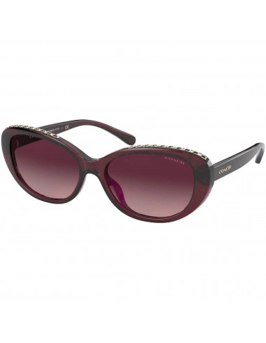 Coach Women's Sunglasses - Burgundy Gradient Lens Cat Eye Frame | 0HC8296U 56158H56 pas cher