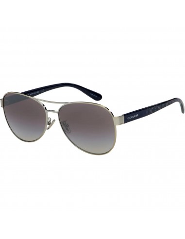 Coach Women's Sunglasses - Full Rim Silver/Dark Blue Metal Frame | 0HC7115 90016I59 2023